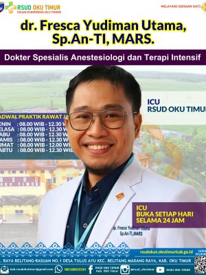 dr. Fresca Yudiman Utama, Sp.An-TI, MARS.