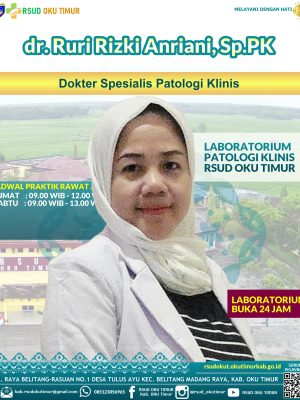 dr. Ruri Rizki Anriani, Sp.PK dr. Ruri Rizki Anriani, Sp.PK