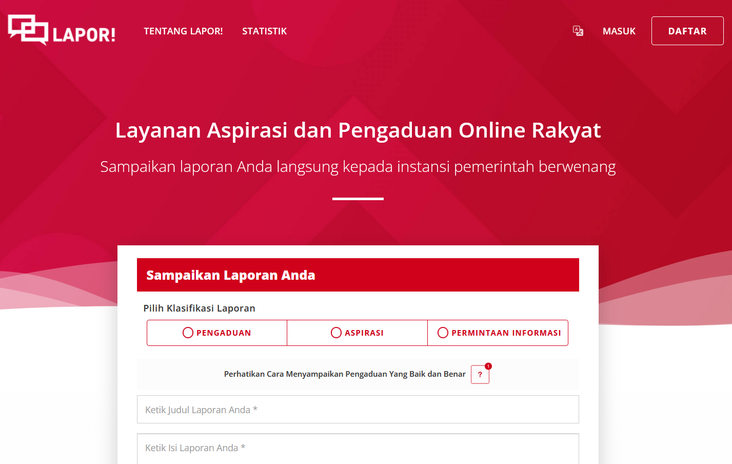 SK SPAN LAPOR & INTEGRASI NASIONAL