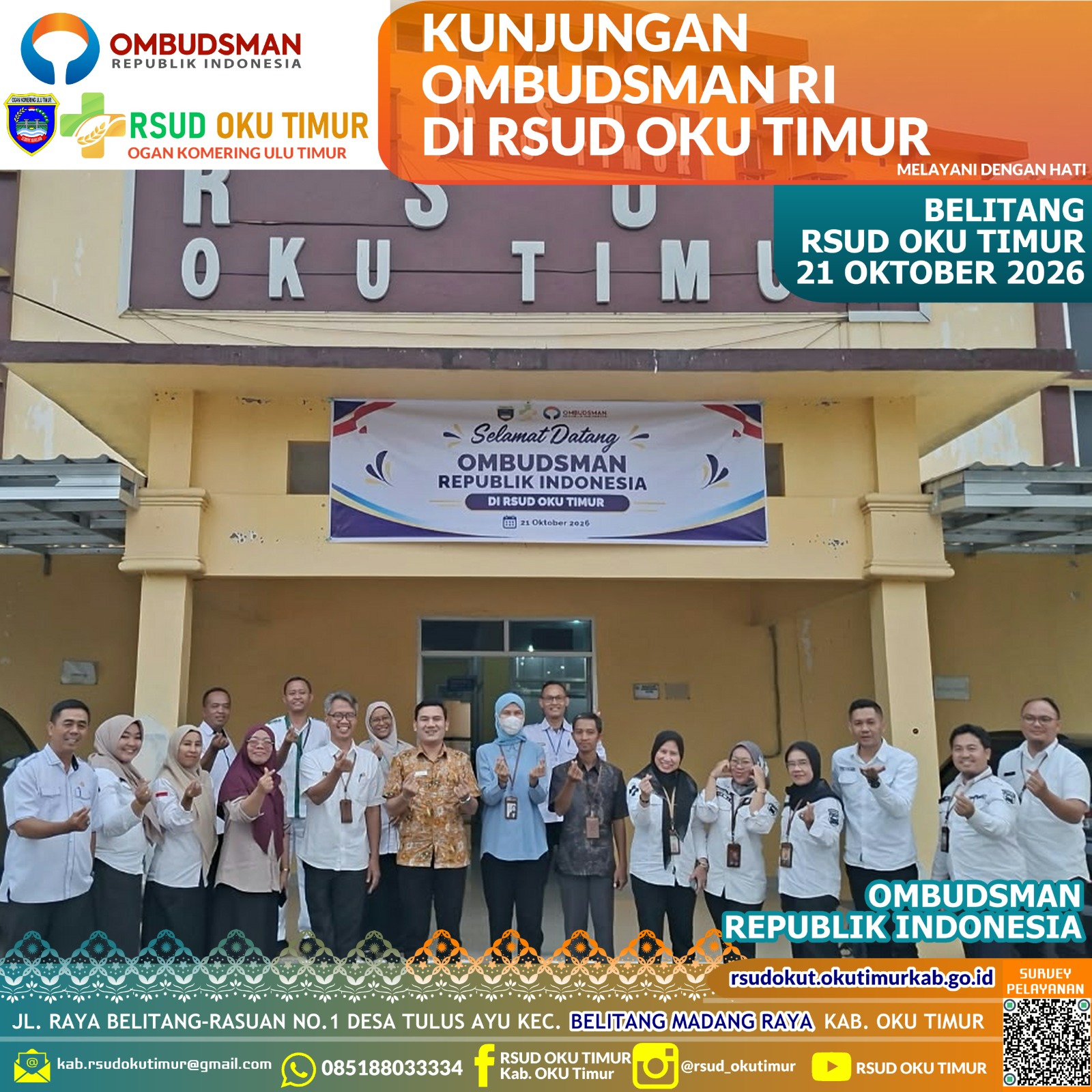 KUNJUNGAN OMBUDSMAN SEBAGAI KOMITMEN PENINGKATAN KUALITAS PELAYANAN PUBLIK